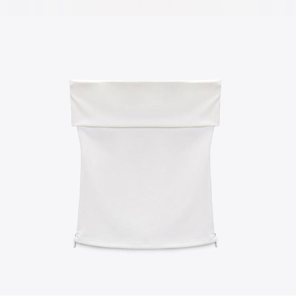 Zara White Women's Strapless Top